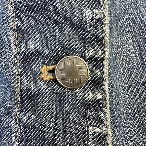 J. Jill Denim Jean Jacket Womens Size Medium Button Down Stretch Blue‎ Med Wash - Picture 6 of 8